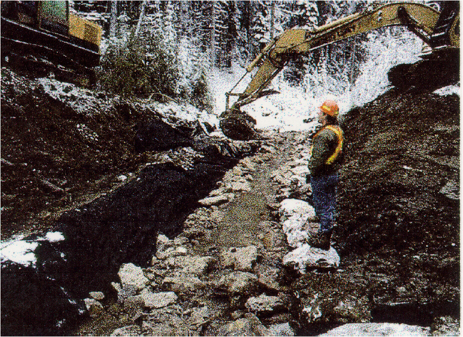 Figure 3-2. Construction of bypass channel.