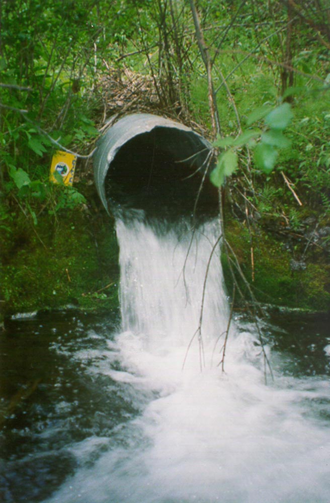 Figure 1-1. Channel is constructed to route stream prior to pulling culvert on unnamed creek.