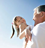 Image: girl and grandpa in clean air