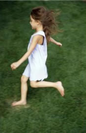 girl running -- Summer Promise poem