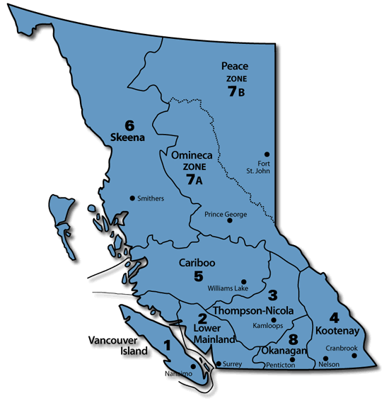 map of british columbia canada with cities. Regional Map. Regional Map