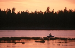 pontoon sunset photo