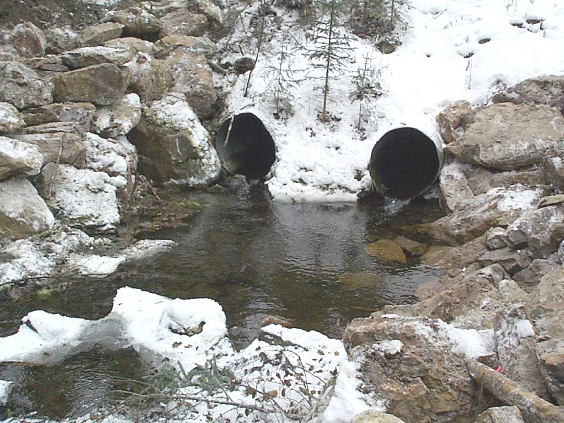 Figure 2-1. Culverts prior to weir construction