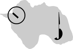 FIGURE 1. Location of Butterfly Lake gill net set, August 25, 1999.