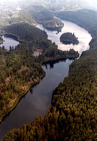 PHOTO 3. Aerial view of Camp Lake, looking southeast. July 16, 1985.