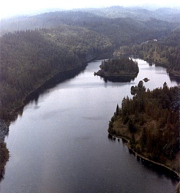 PHOTO 5. Aerial view of Camp Lake, looking northwest. July 15, 1985.