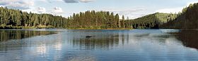PHOTO 9. Panoramic view looking east. from the east narrows, 1985.