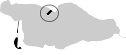 FIGURE 2. Location of Grizzly Lake (West) gill net set, July 19-20, 1999.