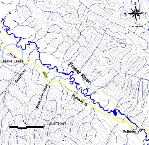 Map of Lasalle Lakes