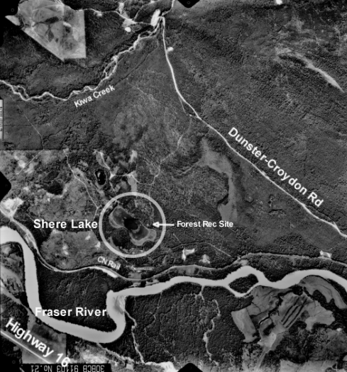 FIGURE 2. Annotated view of Shere Lake and surrounding area