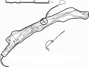 FIGURE 1. Location of Trapping Lake gill net set, June 3, 1998.