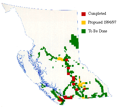 Map of Completed and Proposed Aquifers